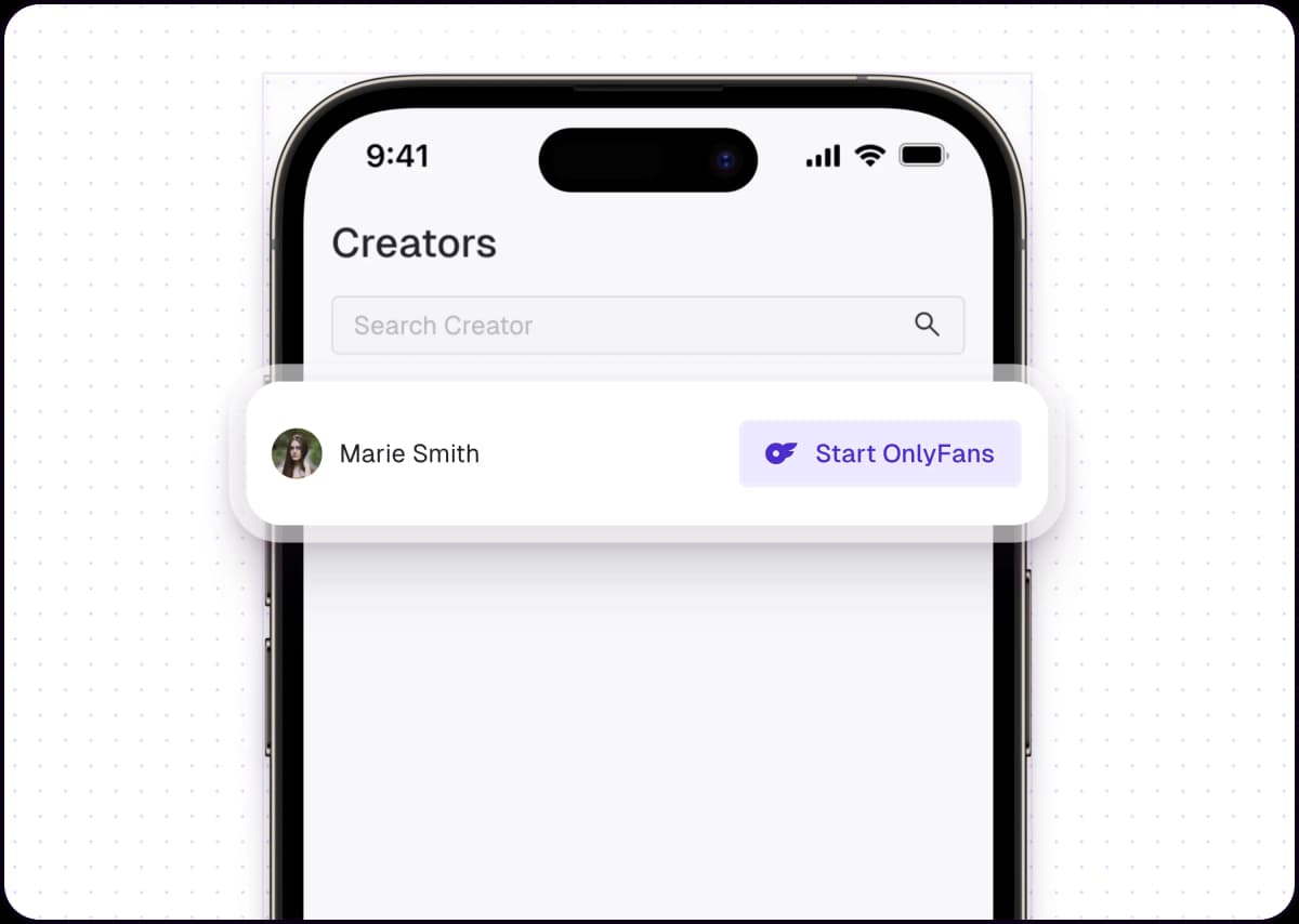 Start Onlyfans in TopCreator app