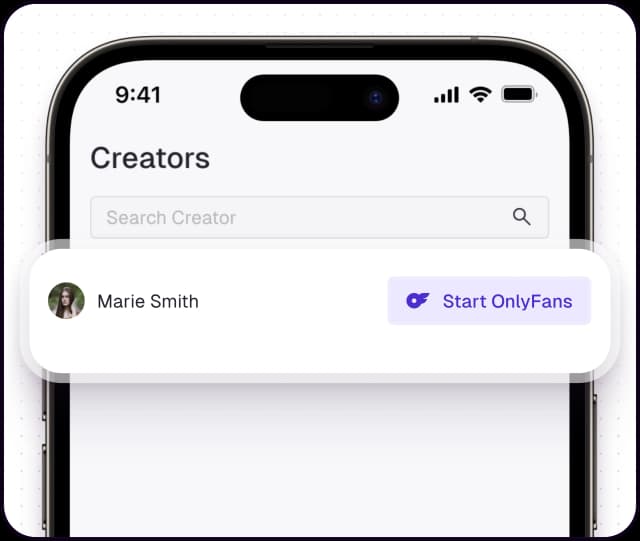 Start Onlyfans in TopCreator app